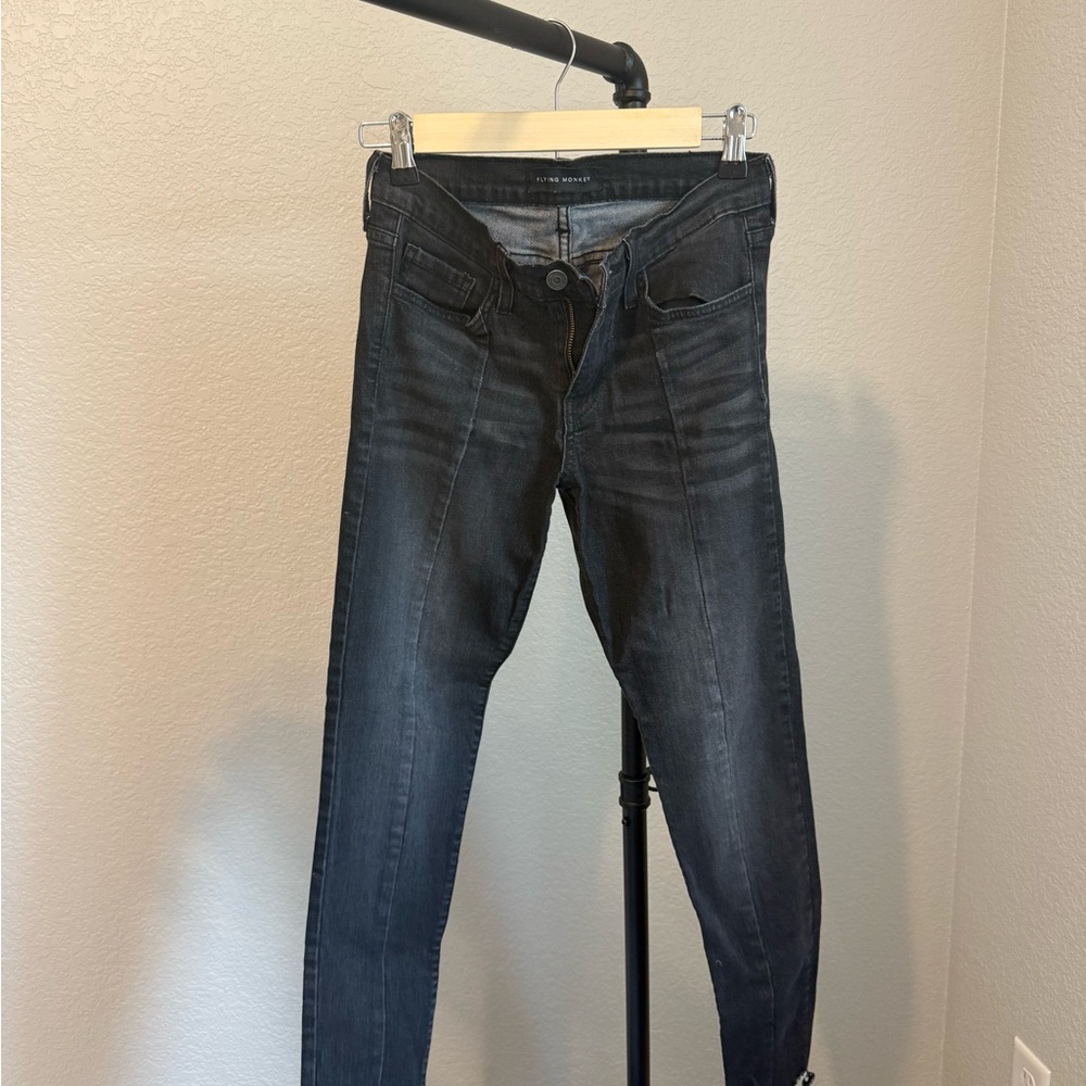 Flying Monkey Women’s Dark Gray/Black Skinny Jeans